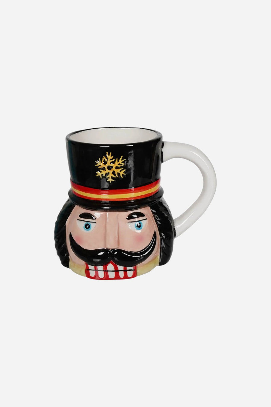 Nutcracker Mug in Black & Red – front view