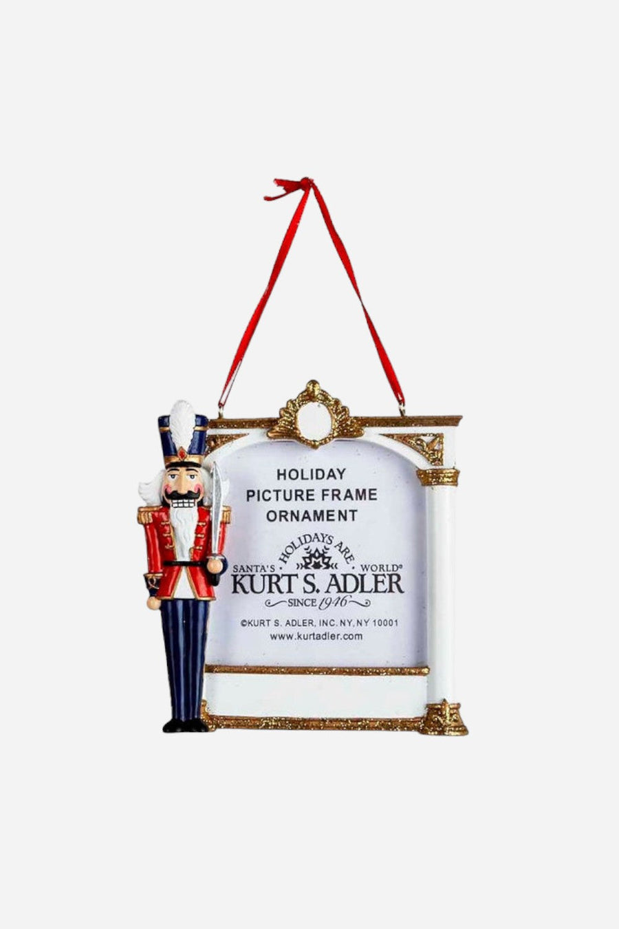 Nutcracker Soldier Picture Frame Ornament – front view