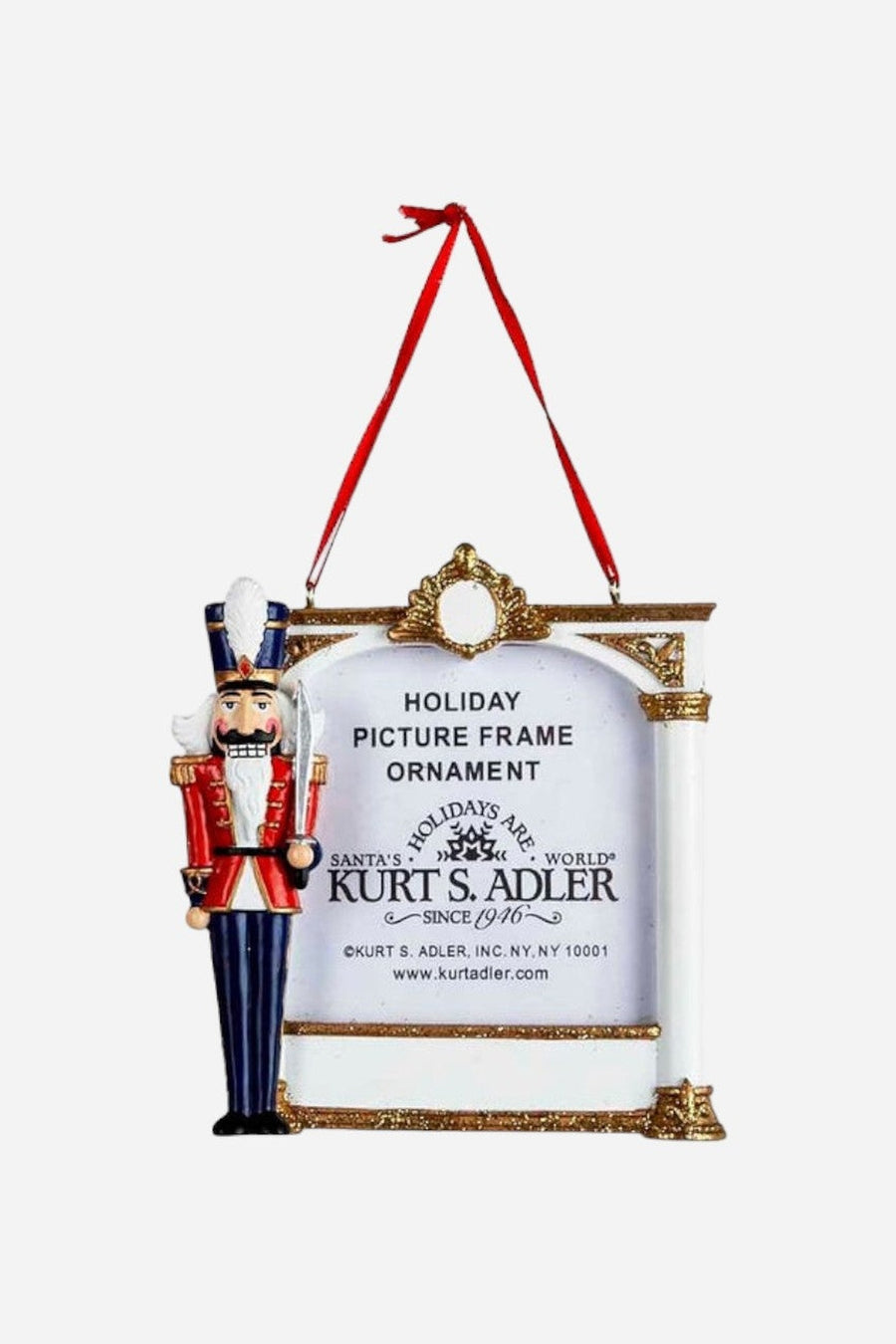 Nutcracker Soldier Picture Frame Ornament – front view