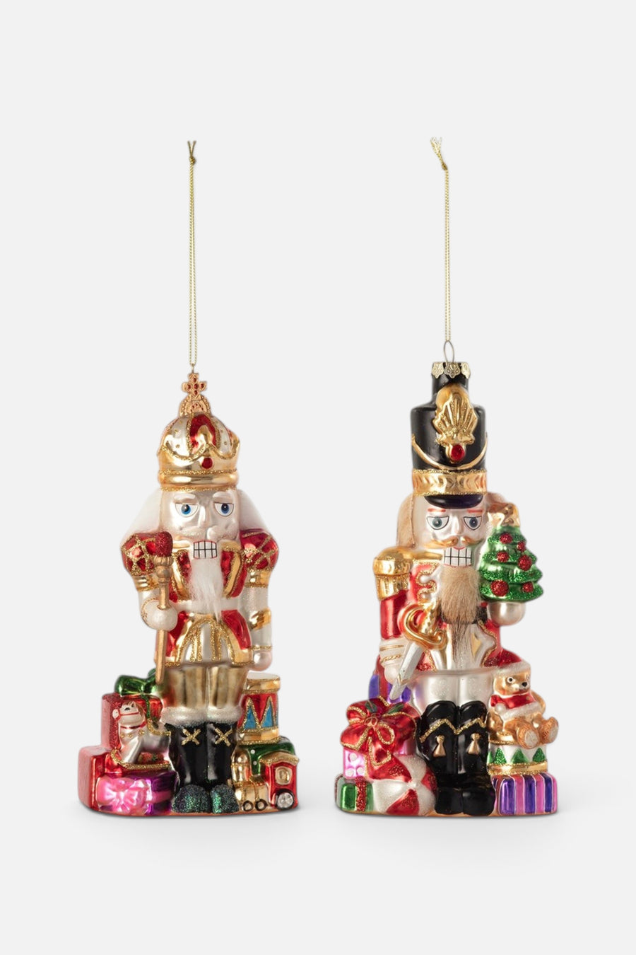 Nutcracker with Gifts Oversized Ornament, 8 in – front view