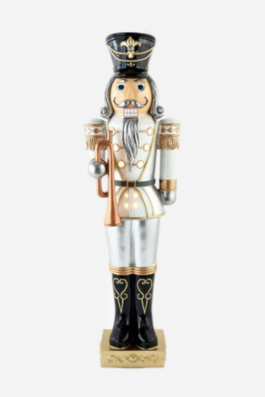 Nutcracker with Lights in Silver & Gold – detail