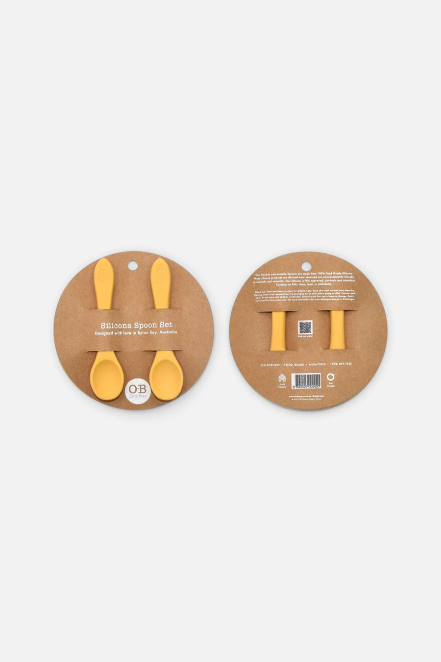 O B Designs Stage 1 Spoon Pack of 2 in Mint – back view