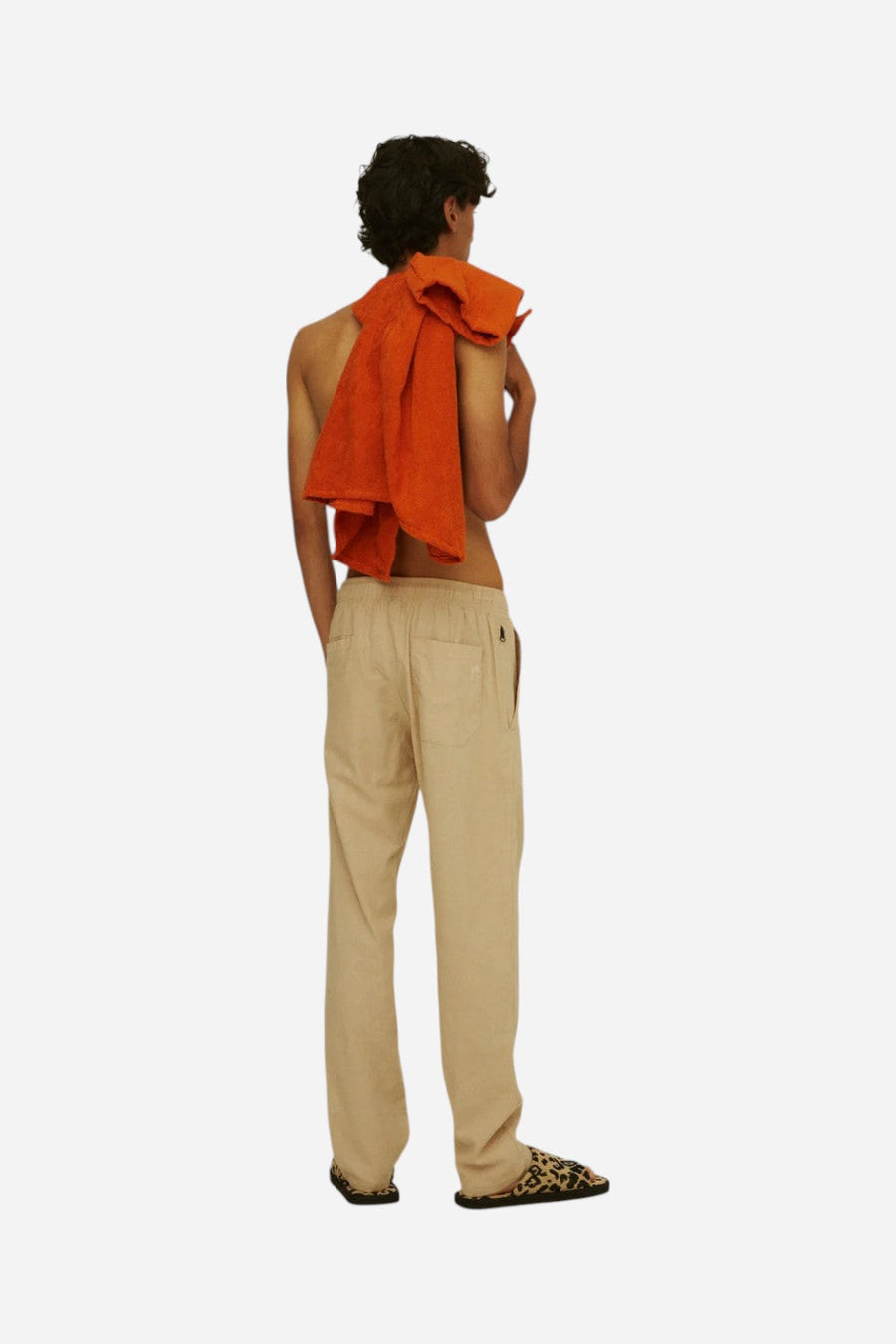 OAS Beige Linen Long Pant – detail