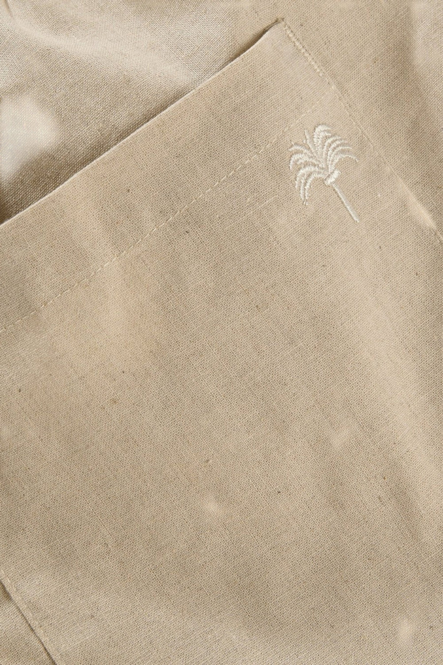 OAS Beige Linen Long Pant – flat lay