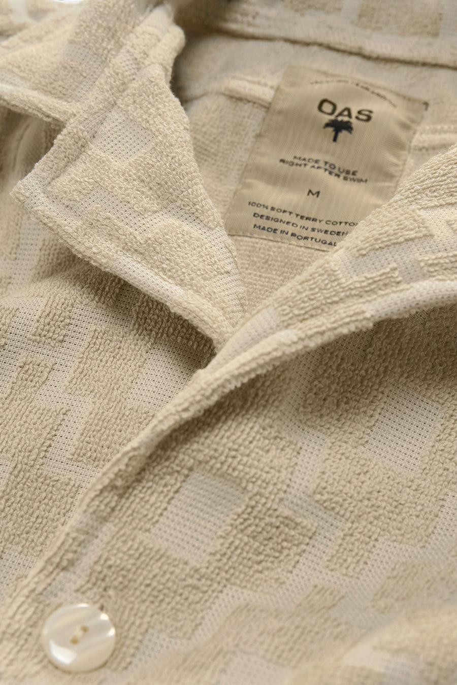 OAS Beige Machu Cuba Terry Shirt – detail