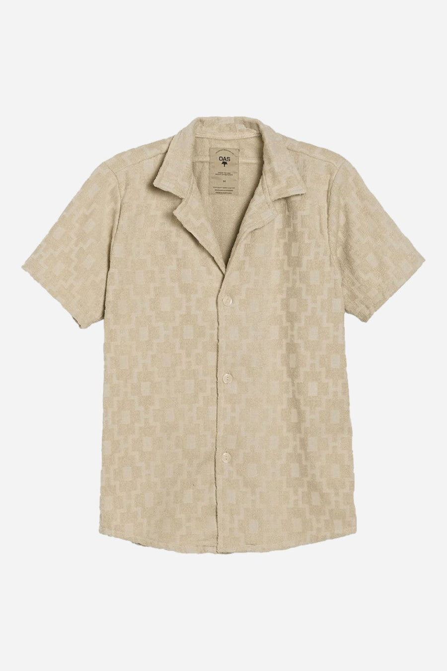 OAS Beige Machu Cuba Terry Shirt – front view
