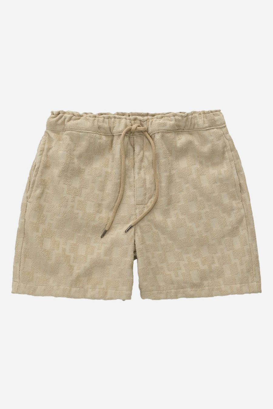 OAS Beige Machu Terry Shorts – front view