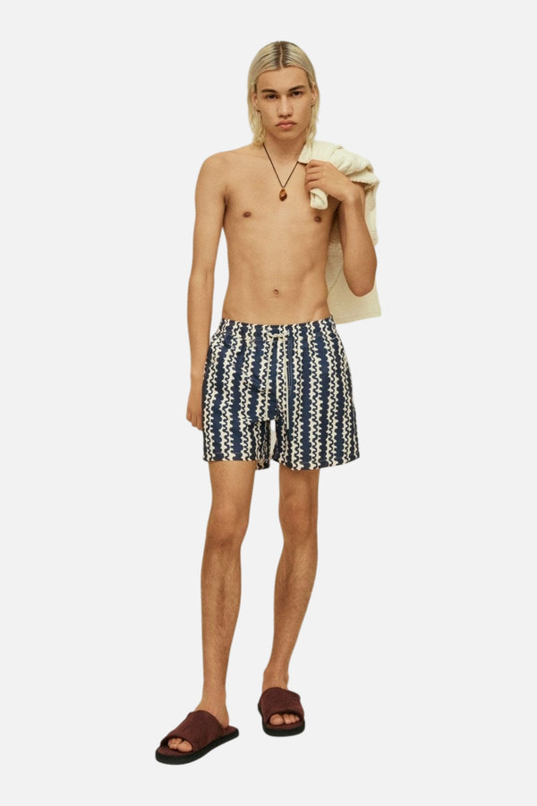 OAS Blue Scribble Swim Short
