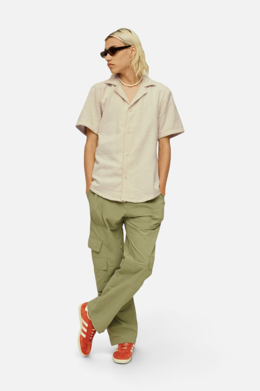 OAS Cream Golconda Cuba Terry Shirt – back view