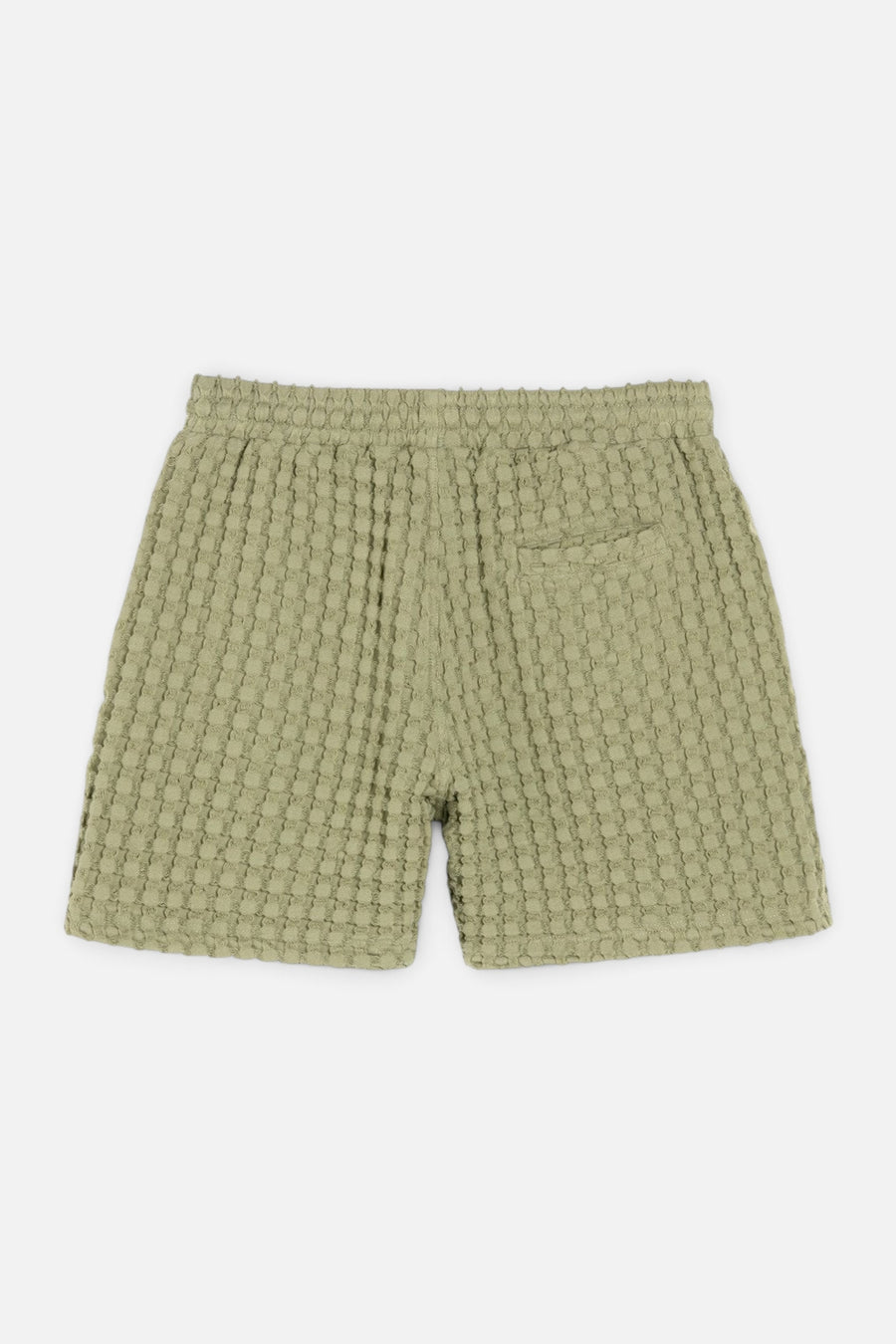 OAS Dusty Green Porto Waffle Short – detail