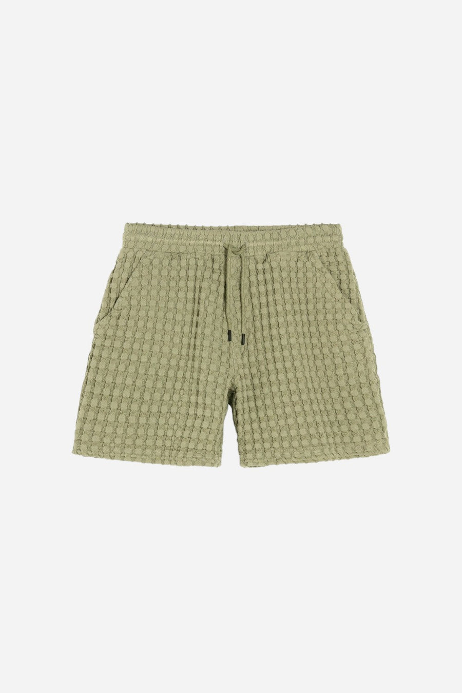 OAS Dusty Green Porto Waffle Short – front view