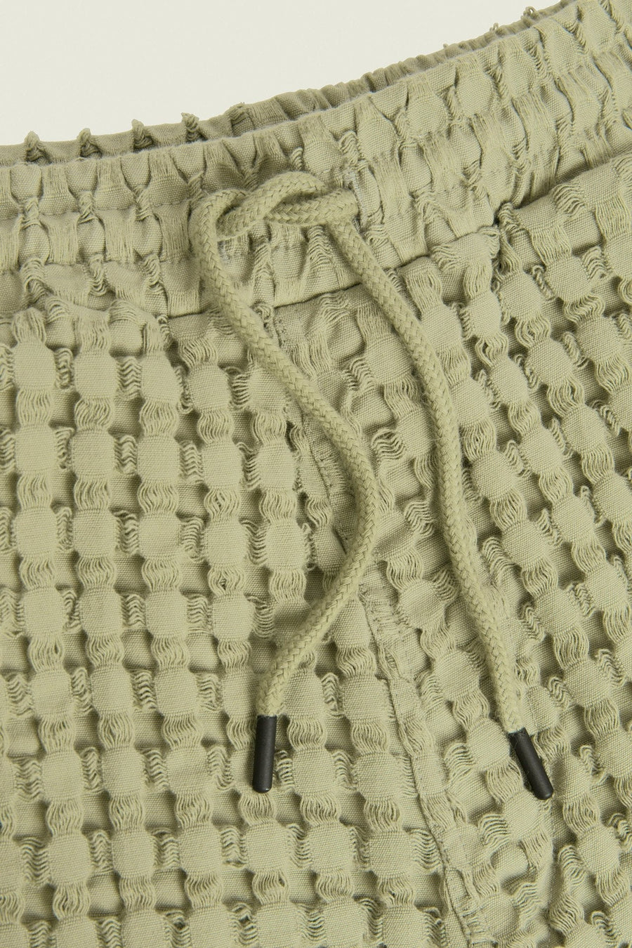 OAS Dusty Green Porto Waffle Short – side view