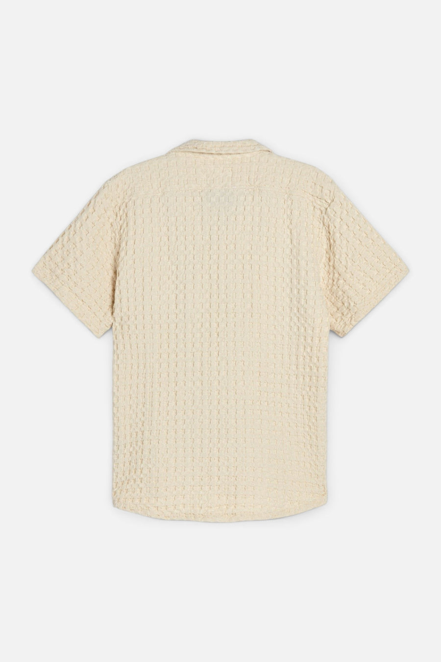 OAS Ecru Cuba Waffle Shirt – back view