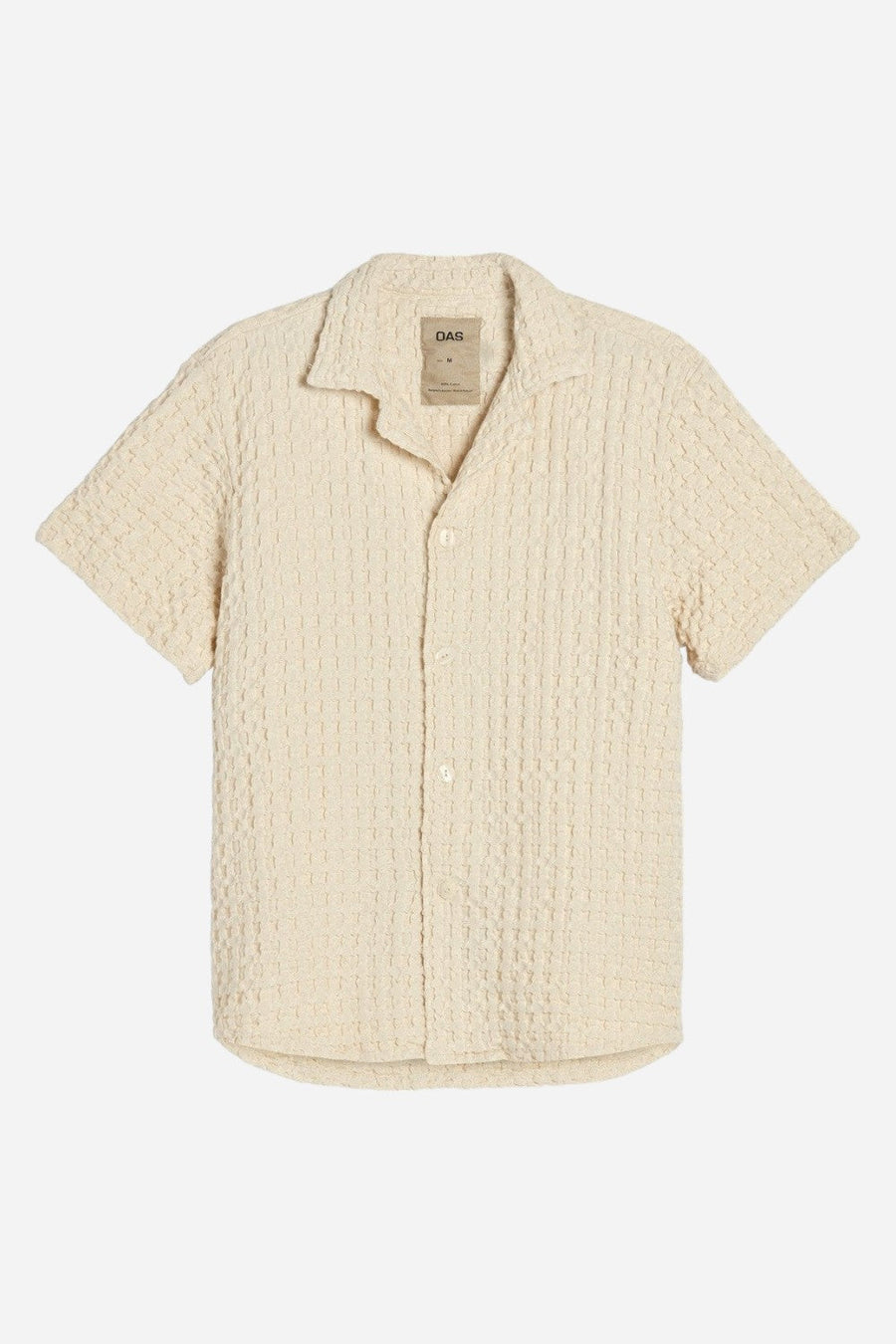 OAS Ecru Cuba Waffle Shirt – front view