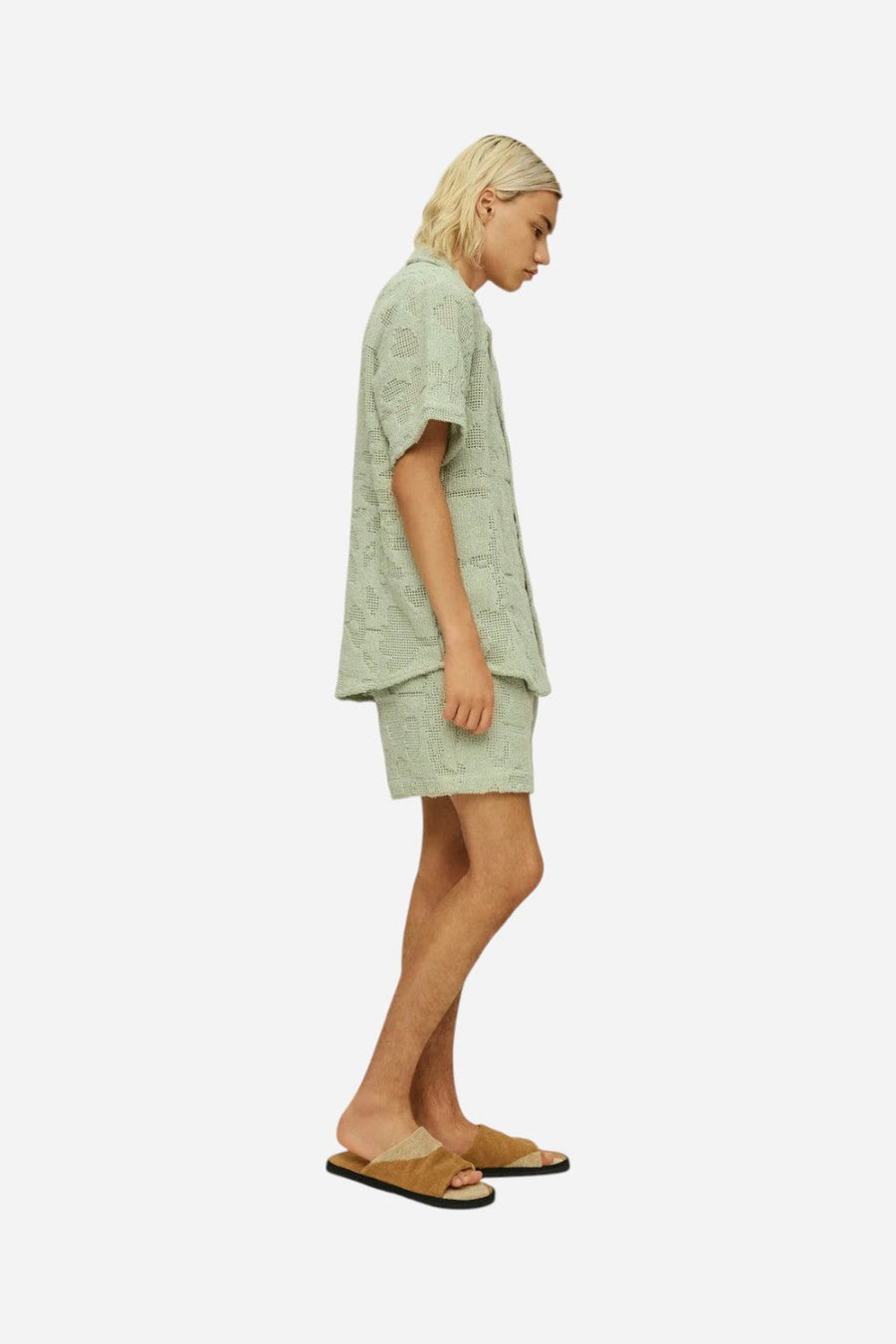 OAS Galbanum Crochet Shorts – detail