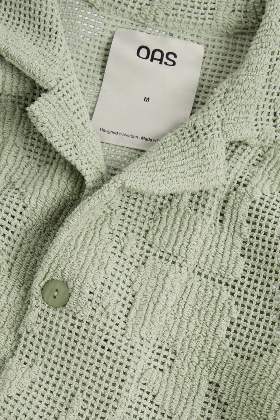 OAS Galbanum Cuba Crochet Shirt – detail