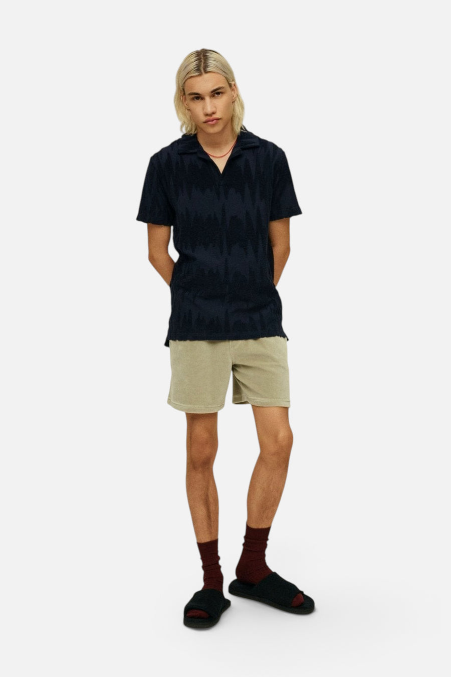 OAS Glitch Polo Terry Shirt – back view