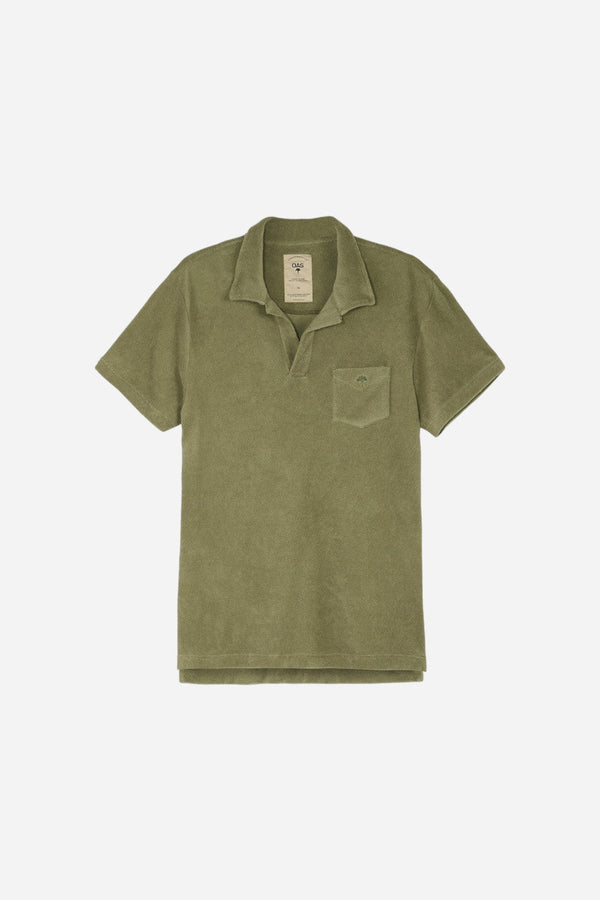 OAS Khaki Polo Terry Shirt