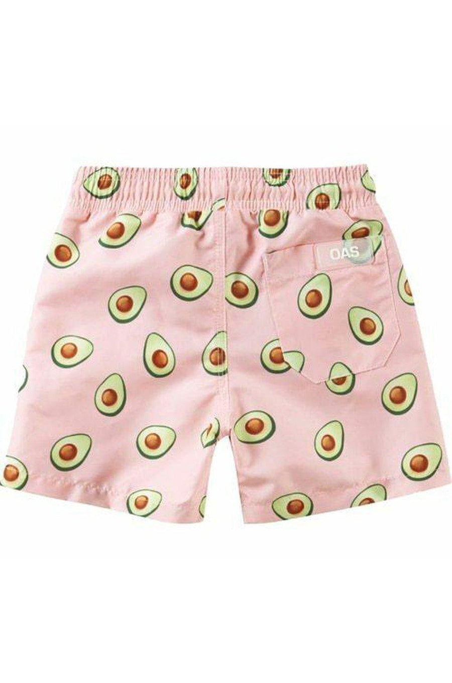 OAS Kids Avocado Swim Trunks – back view