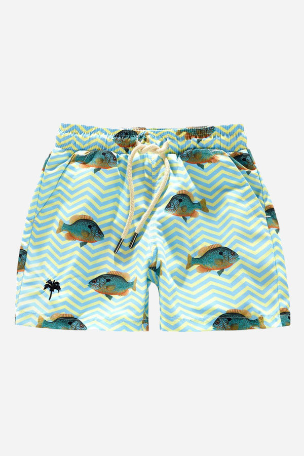 OAS Kids Blue Fish Swim Trunks