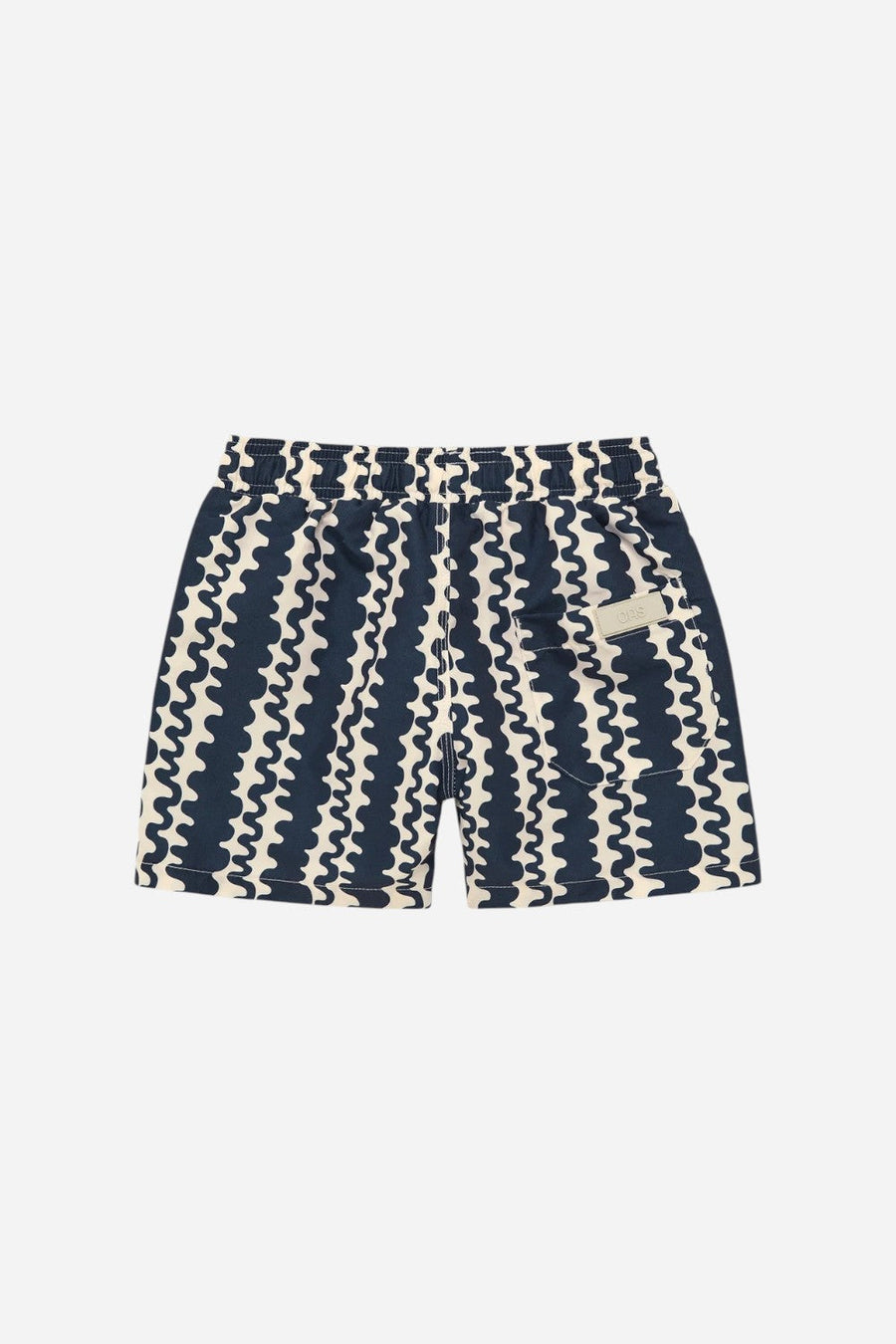 OAS Kids Blue Scribble Swim Shorts – back view