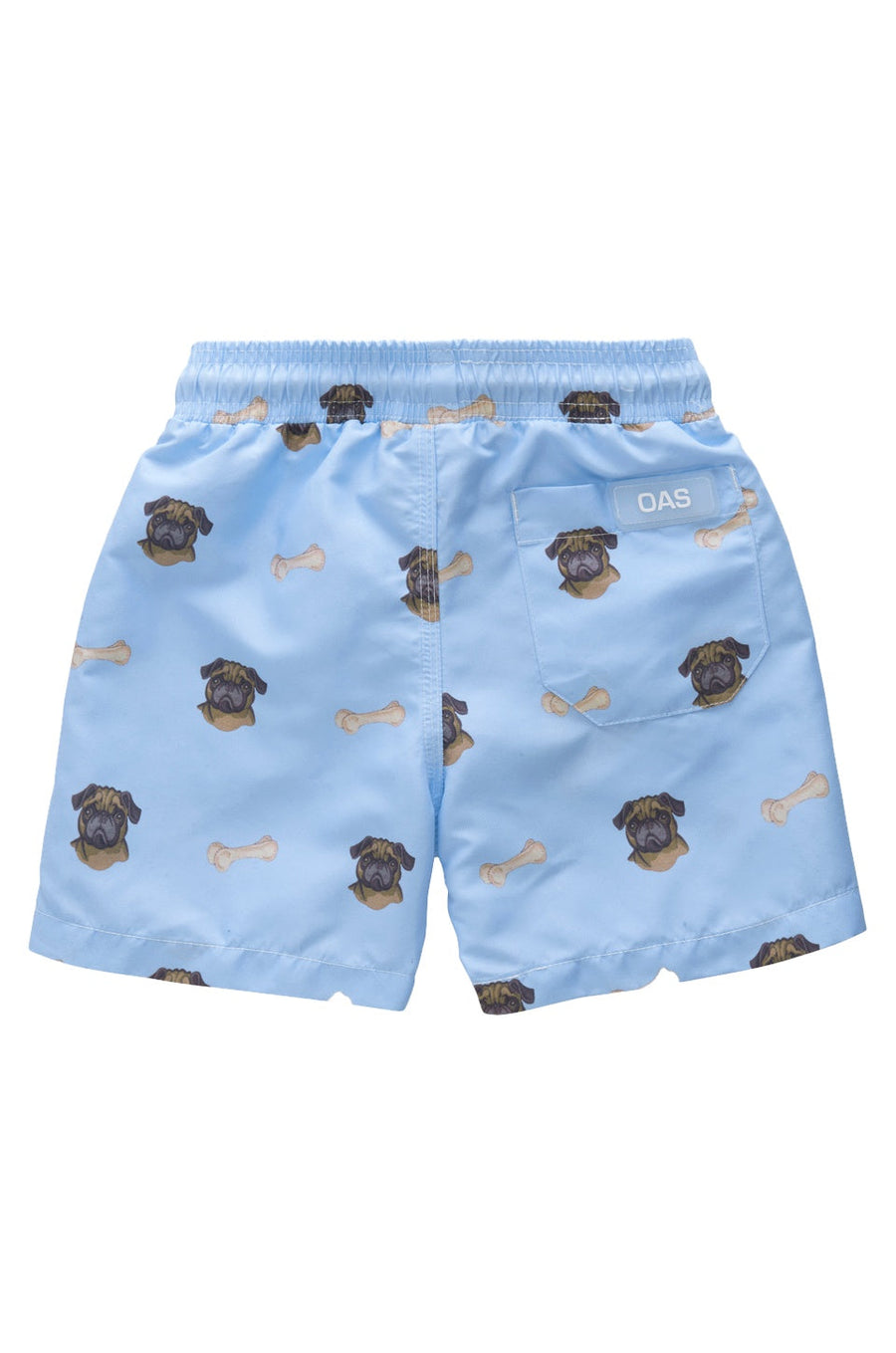 OAS Kid's Pug Swim Trunks – back view