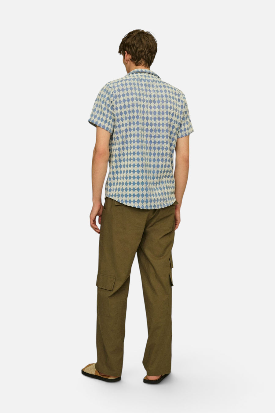 OAS Navy Diamond Cuba Terry Shirt – back view