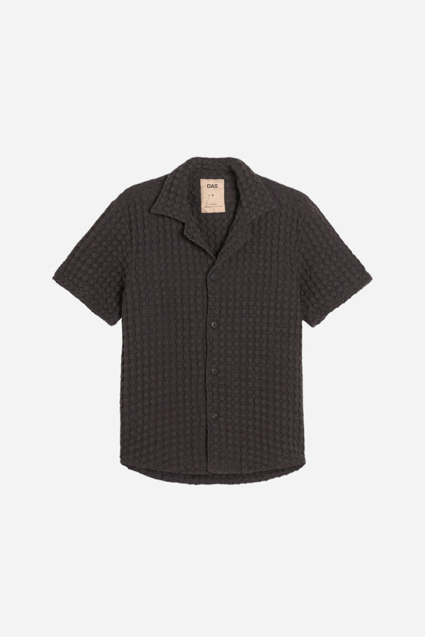 OAS Nearly Black Cuba Waffle Shirt