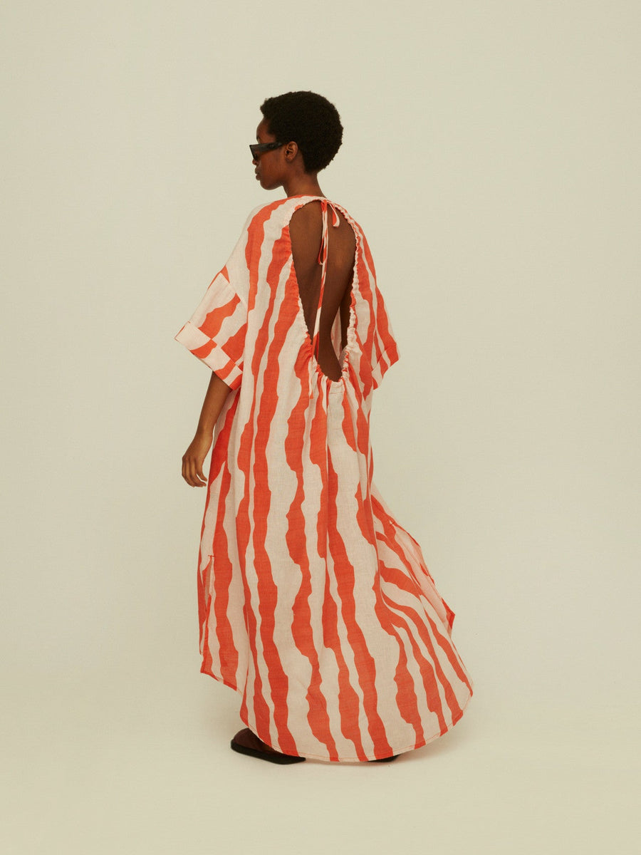 OAS Orange Calima Tangelo Linen Dress – alternate