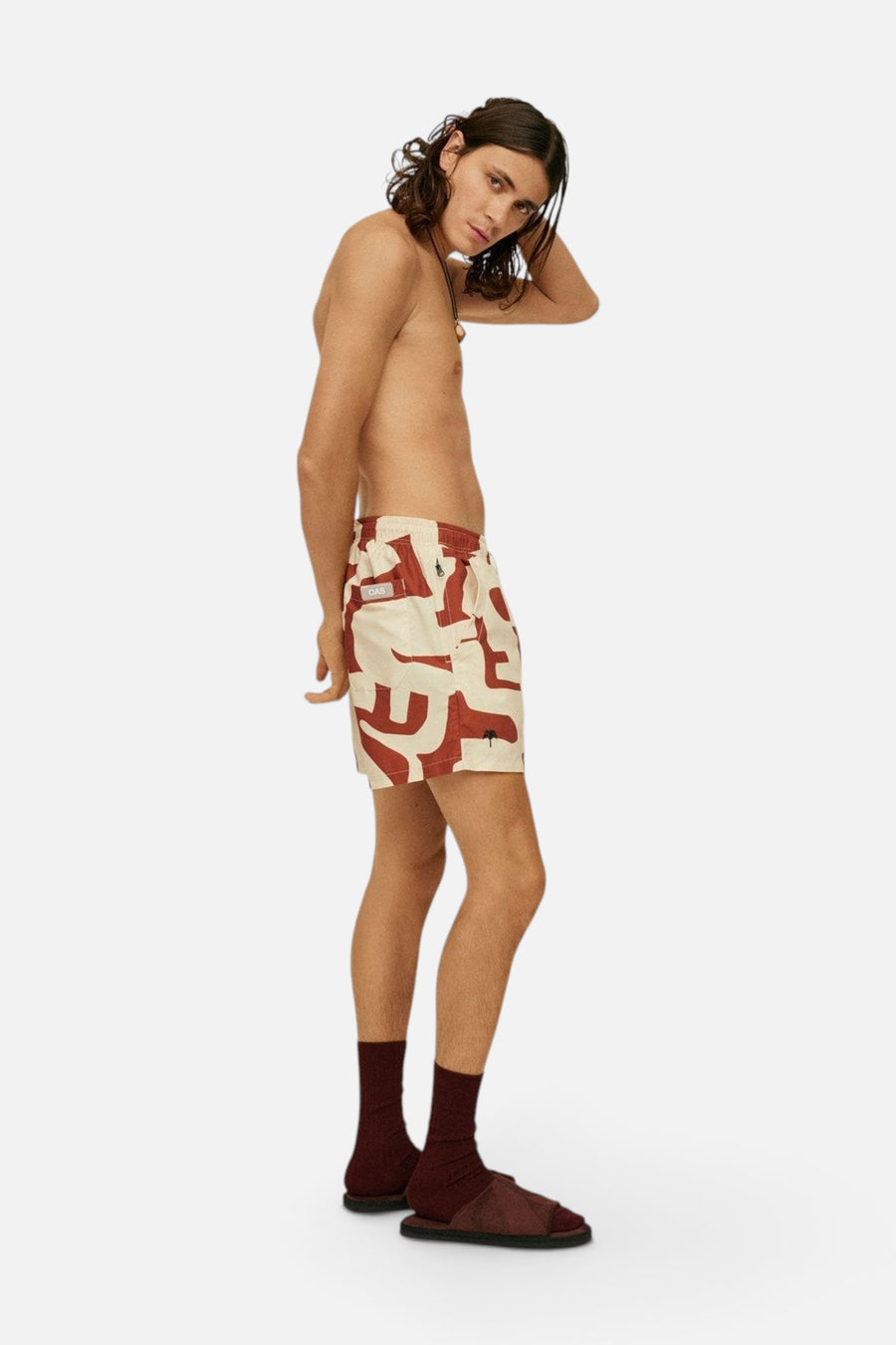 OAS Russet Puzzlotec Swim Short – back view