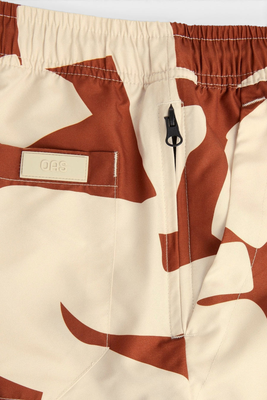 OAS Russet Puzzlotec Swim Short – flat lay