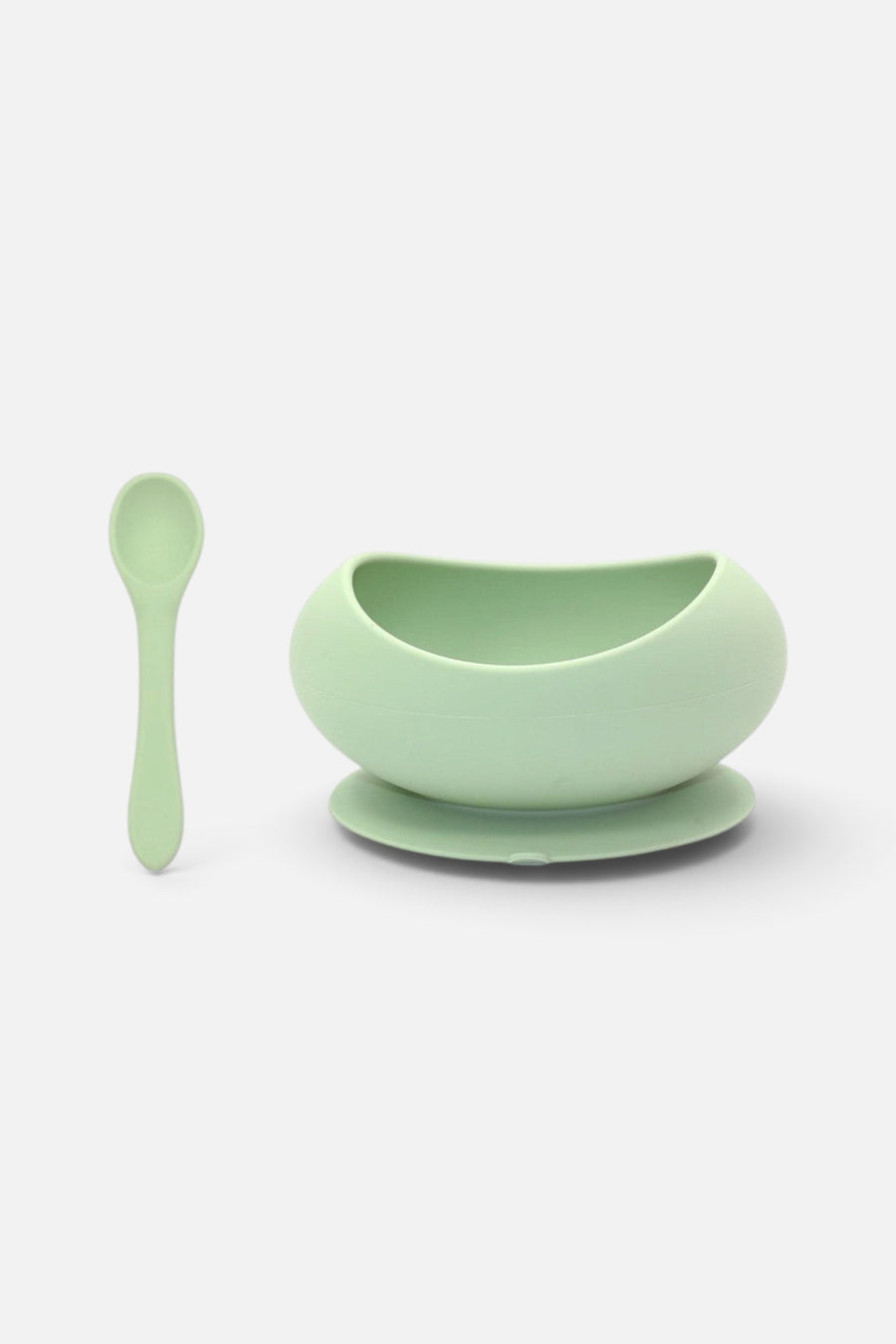 OB Designs Stage 1 Suction Bowl & Spoon Set in Mint – front view