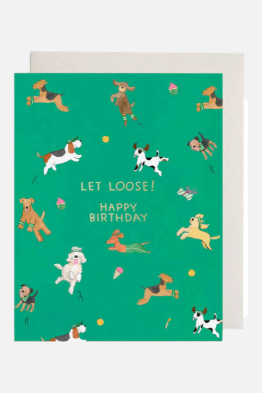 Off Leash Birthday Card – front view
