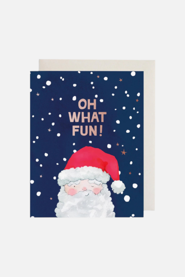 Oh What Fun Santa Greeting Card
