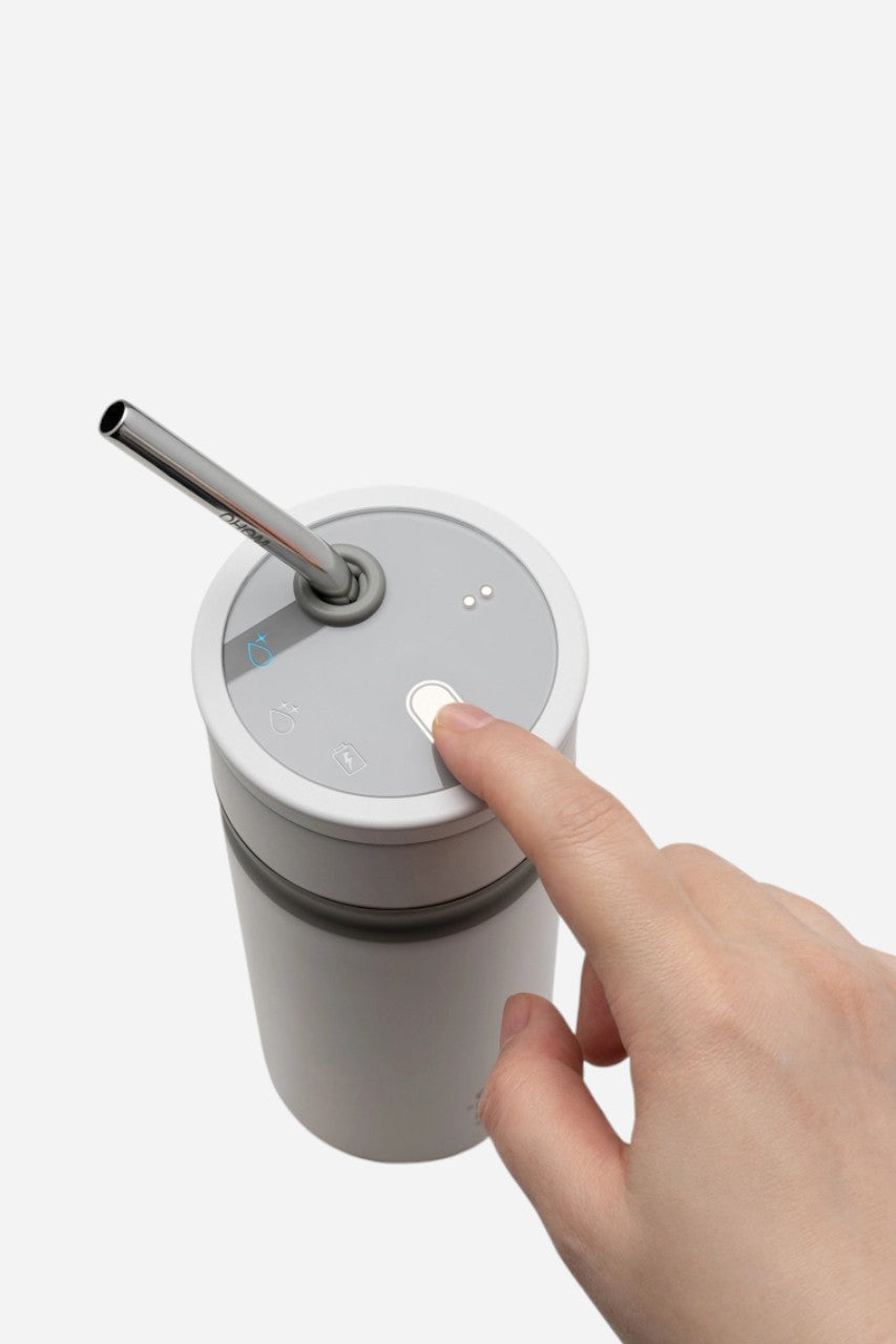 OHOM Uvio Self Purifying Bottle Grey – back view