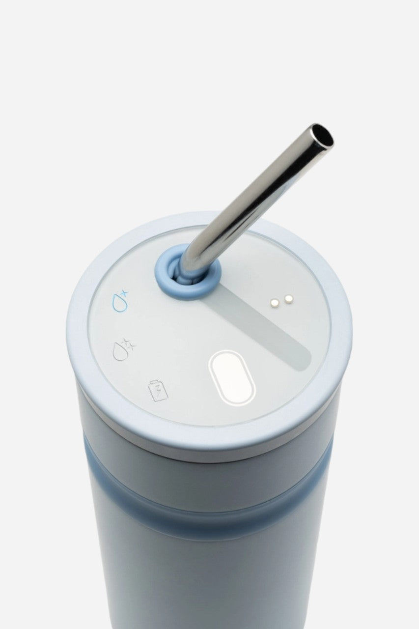 OHOM Uvio Self Purifying Bottle Sky Blue – back view