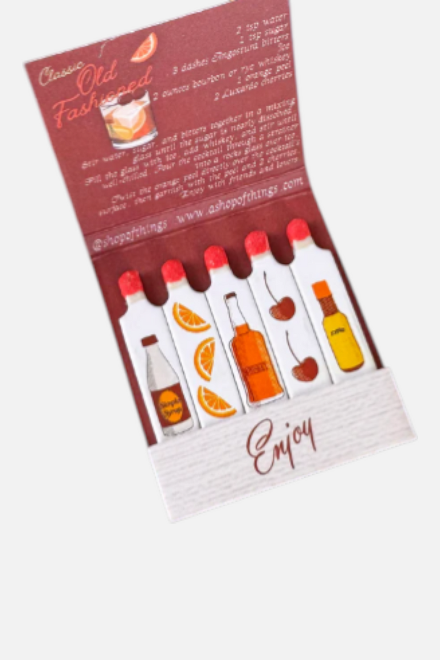 Old Fashioned Matchbook – back view