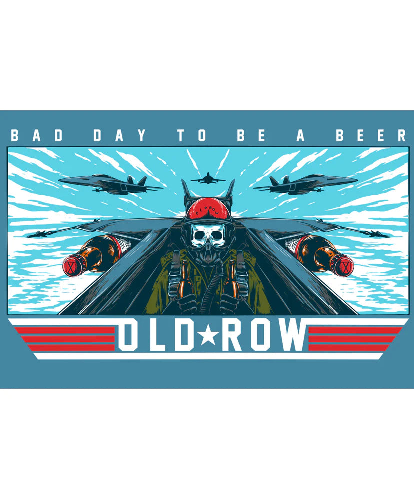 Old Row Bad Day To Be A Beer Aviator Tee – back view