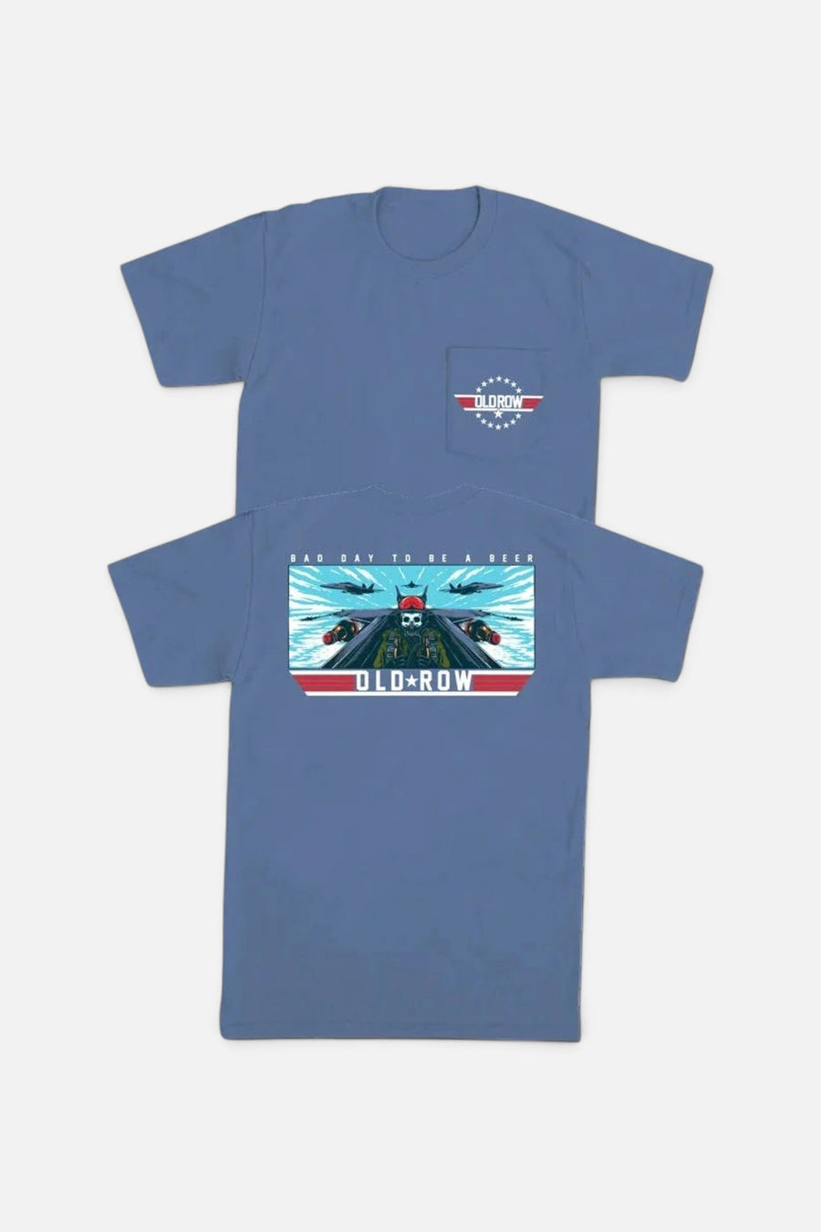Old Row Bad Day To Be A Beer Aviator Tee – front view