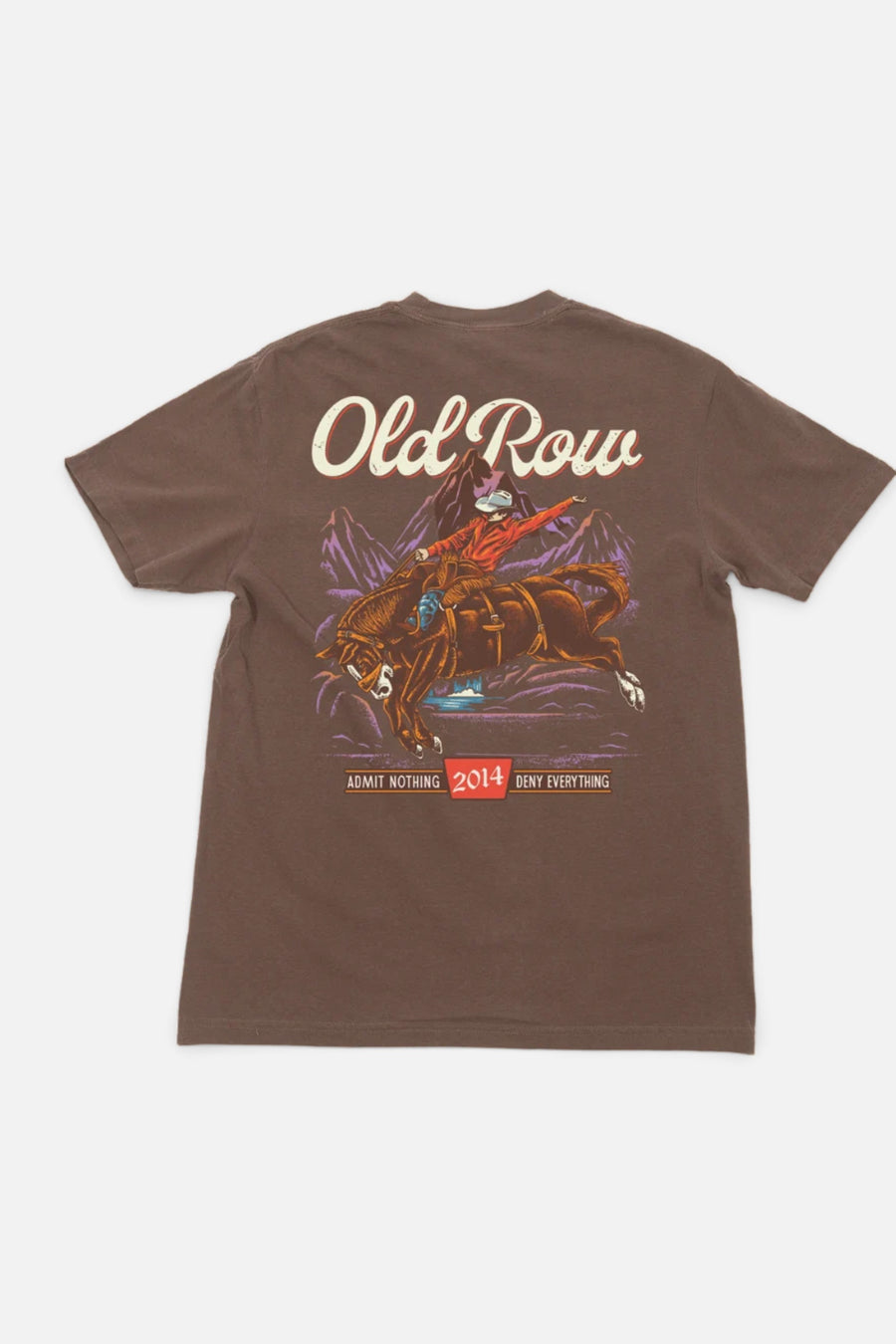 Old Row Banquet Cowboy 2.0 Pocket Tee in Espresso – back view