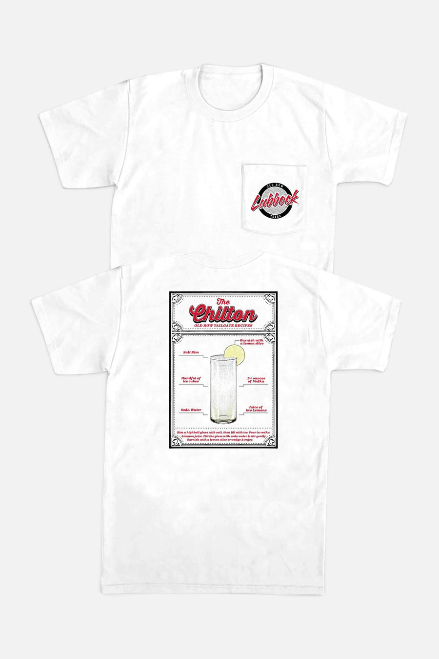 Old Row Chilton Pocket Tee in White – front view