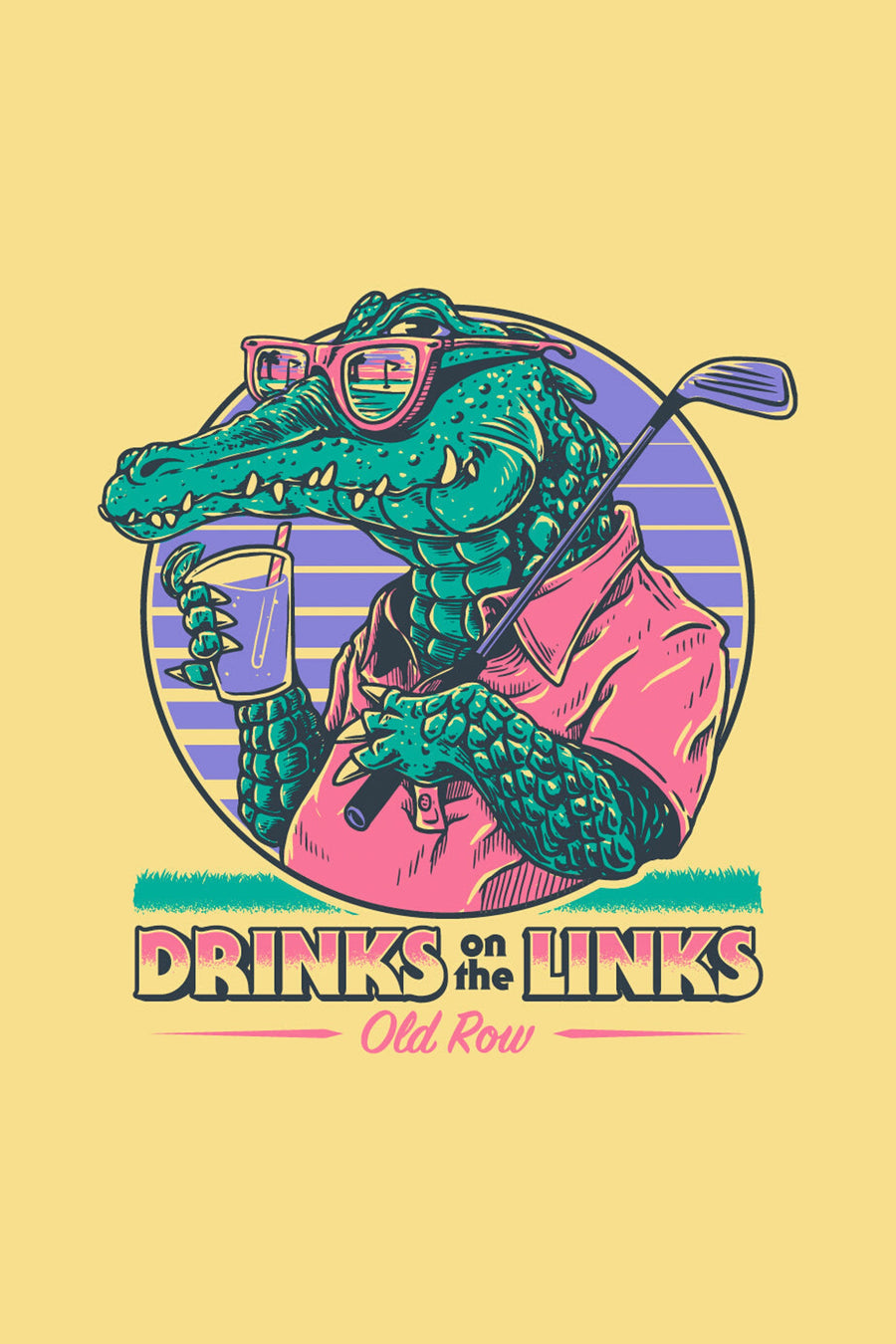 Old Row Drinks On The Links Pocket Tee – detail