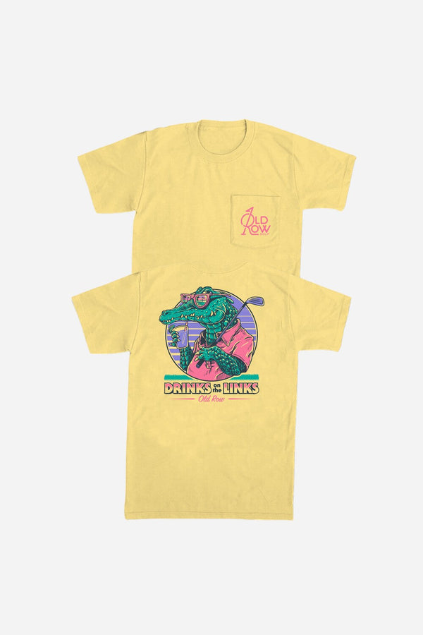Old Row Drinks On The Links Pocket Tee