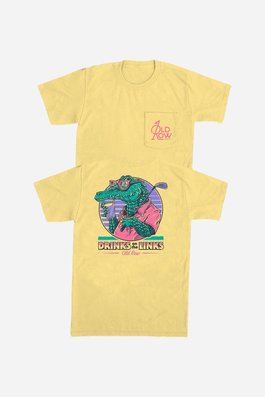 Old Row Drinks On The Links Pocket Tee – side view