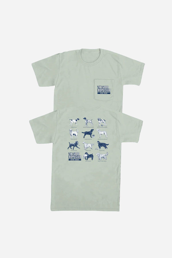 Old Row GBC Bird Dog Pocket Tee in Light Green