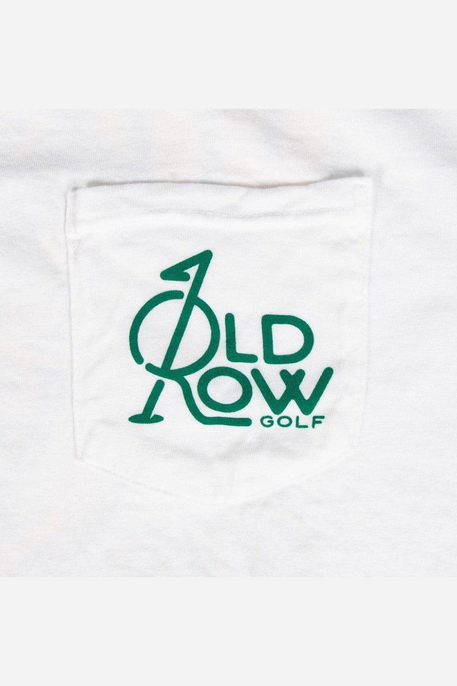 Old Row Glizzies On The Green Pocket Tee in White – side view