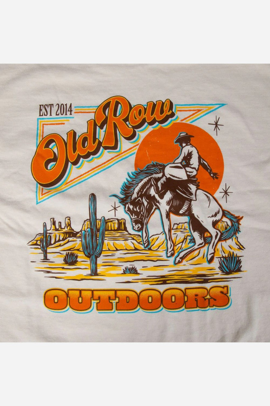 Old Row Outdoors Banquet Cowboy Pocket Tee in Ivory – back view