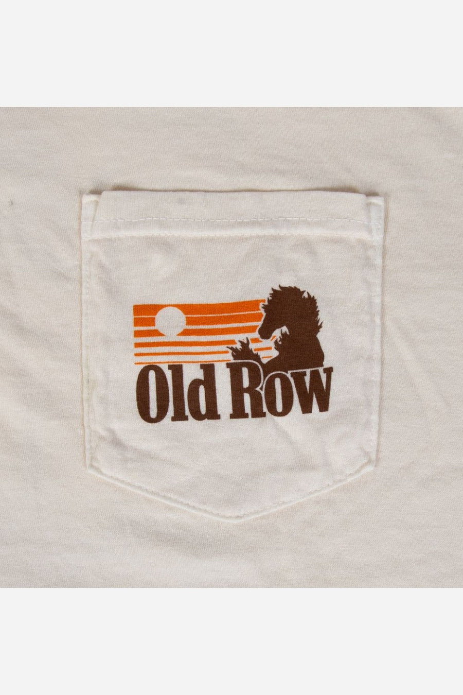 Old Row Outdoors Banquet Cowboy Pocket Tee in Ivory – side view