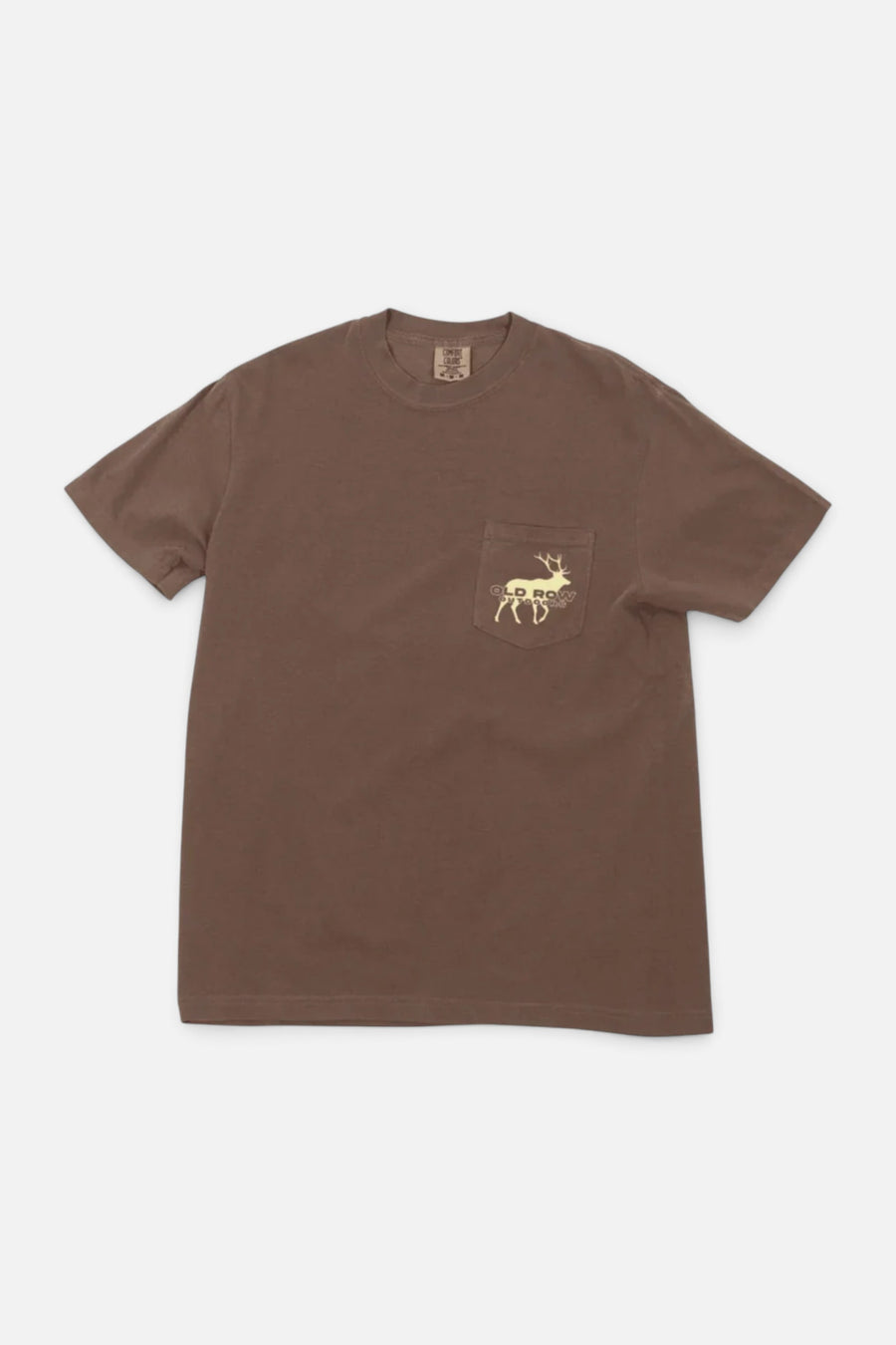 Old Row Outdoors Camo Moose Pocket Tee in Espresso – front view
