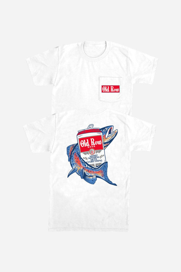 Old Row Outdoors Fishing Beer Can Pocket Tee